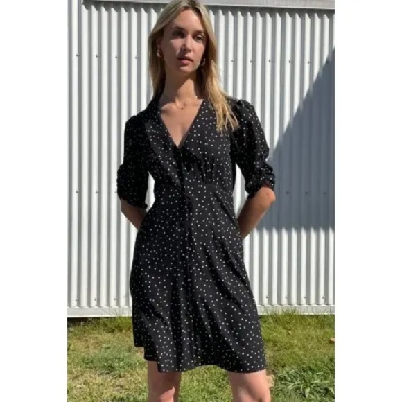 Oak and Fort Poka dot Dress size XS - Picture 1 of 3